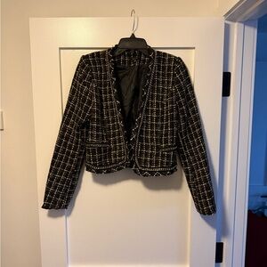 Entry Black and White Checkered Blazer